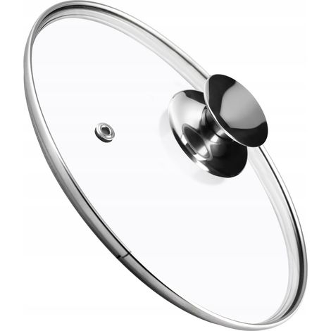 KADAX Topfdeckel, Universaldeckel aus Glas mit Silbergriff, hitzebeständiger Deckel in verschiedenen (1/5)