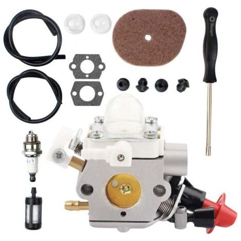 C1M-S207A FS56RC FS56 Kit carburateur pour Stihl C1M-S207 FS 56 RC 56RC FS56R FS40 FS50 FS56 FS70 FS70R FS70RC KM56 KM56RC Tondeuse Weed Eater Carb remplacer OEM 4144-120-0603 4144-120-0600 (1/4)