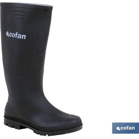 Botte haute eau en PVC noir taille 42