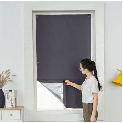Rideaux Aveugles Avec Ventouse à Isolation Thermique Pour Sun Faisceau Réflecteur Fenêtres De Toit Sucker 60x120Cm Gris Foncé (1/5)