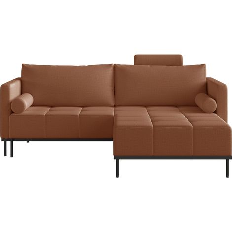 Selsey Skilia - Schlafsofa mit Schlaffunktion, Chenille Kupfer, 224 cm (1/5)