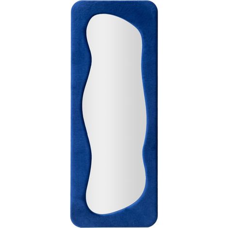 Miroir Mural en Velours "Theodor" 160cm Bleu (1/5)