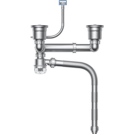 Groove Kitchen Sink Drain Plug, Kitchen Sink Drain Pipe Kit, Adjustable Hose, Prevent Odors and Spills MUMU (1/4)