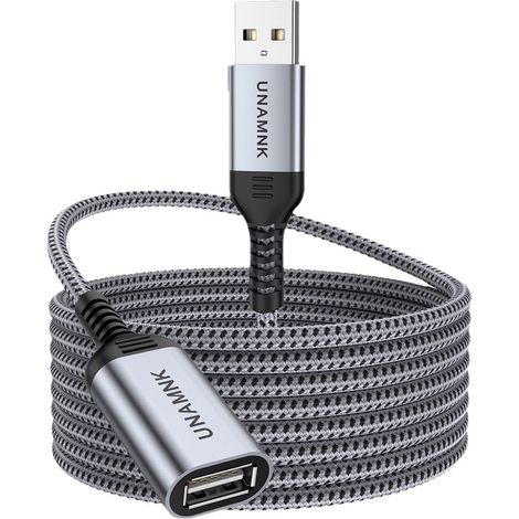 1 Packung USB 2.0 Typ A Verlängerungskabel, Stecker auf Buchse, langlebiges Material, schnelle Datenübertragung, kompatibel mit Drucker, USB-Tastatur, USB-Flash-Laufwerk, Festplatte
