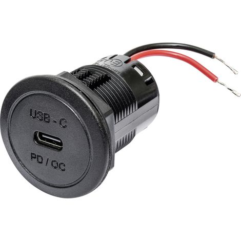 ProCar Power USB-C Einbausteckdose PD/QC 60 Watt ohne LED    12 V, 24 V