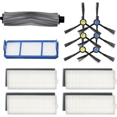 Kit d‘Accessoires pour Robot Aspirateur iLife A7 / A9S (1 Pinceau + 1 Filtre + 3 Paires Brosse + 4 Filtres) (1/5)
