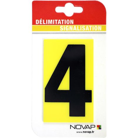 N°4 - 50x30mm magnétique Jaune/Noir - 4345130