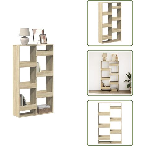 vidaXL Bücherregal Sonoma-Eiche 100x33x175 cm Holzwerkstoff (1/5)