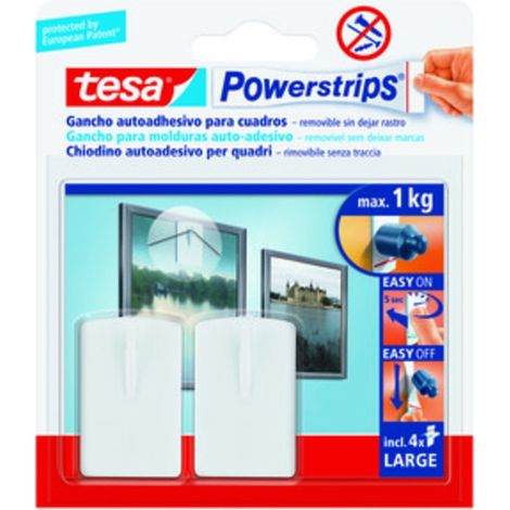 GANCIO ADESIVO TESA POWERSTRIPS QUADRO 2 PZ