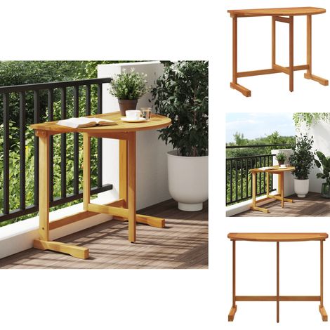 Table pliable de balcon 90x60x72 cm bois d'acacia solide - Table De Balcon - Table Pliable - Acacia Massif - Mobilier De Jardin - Table Extérieure (1/5)