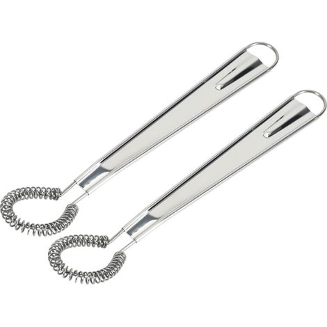 Fouet Cuisine - Lot de 2 - Acier Inoxydable - Design Spirale Ergonomique - Pâtisserie et Mélange - Mini Taille (1/5)