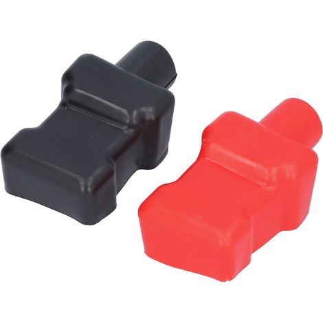 2 Stück universelle Gummibatteriekappen, Schutz für Plus- und Minuspol, Isolierabdeckungen für Autos, Autozubehör (1/5)