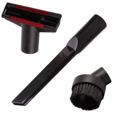 Kit d'outils universel 35 mm - Accessoire inclus. Crevasse. Brosse à poussière et buse pour escaliers/tapisseries. Noir (1/5)