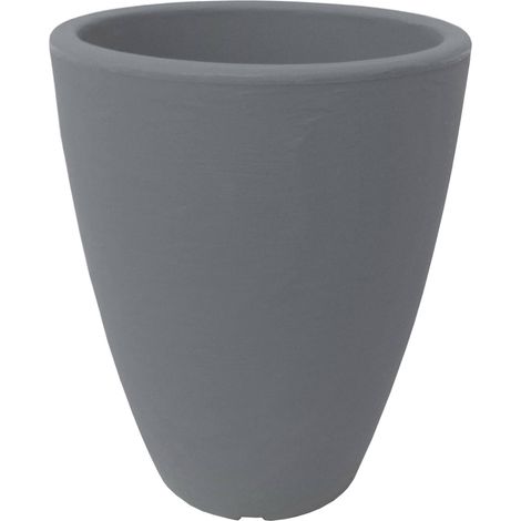 Vaso Tondo Ø30x38 cm in Resina Bauer Adone Pietra