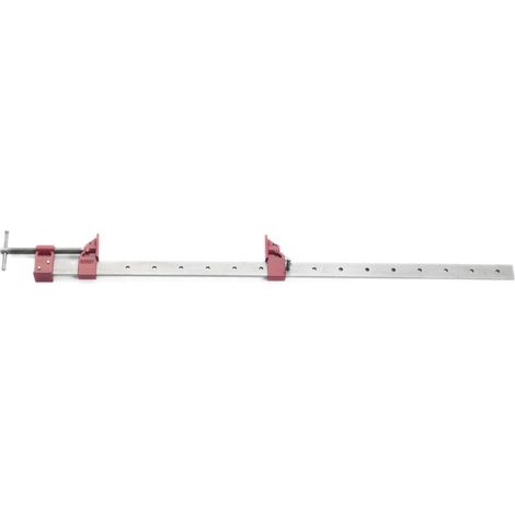Serre-joint à pompe 914 mm 36", extra robuste, rail acier, 500 kg force de serrage, mâchoires parallèles, vis double filet (1/5)