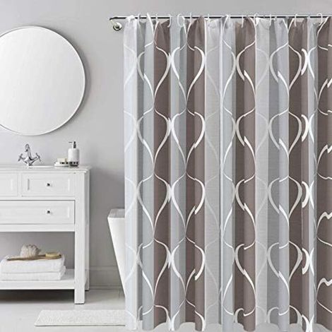 Tenda da doccia in poliestere antimuffa, impermeabile e antibatterica – 180 x 180 cm con 12 anelli in metallo