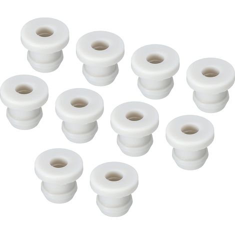 10Pcs Bouchon Passe Fil Caoutchouc à Pression Diamètre d'Installation de 6.5mm, ID 4mm, Hauteur 9mm Passe-Câble Gris Joint Anti-Rayures pour Boîte Électrique, Conduit de Câble (1/5)