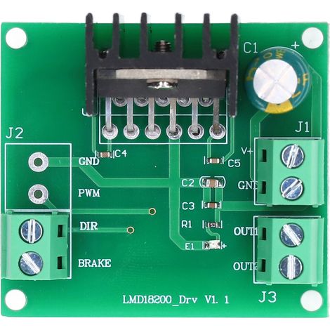 LMD18200T Gleichstrommotor-Steuermodul, 4,5–5,5 V PWM-Regler, Drehzahlreglerplatine für Gleichstrommotoren (1/5)