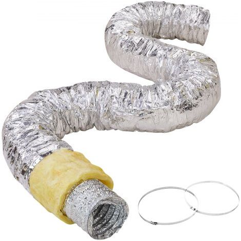 Tuyau Flexible Isolé 158x7620 mm Conduit d'Aération Isolant (1/5)