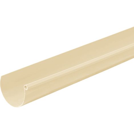 First Plast – Raccord pour gouttière demi-ronde 16 – PVC sable – Longueur 2m – Certifié UNI EN 607 – Installation simple par collage ou joints