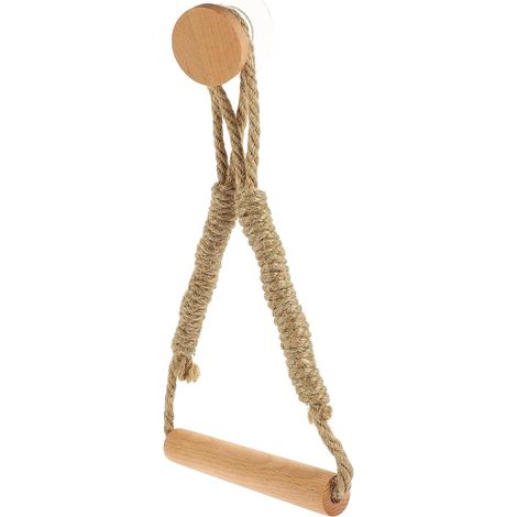 Porte-papier toilette, bois, avec étagère, pour salle d'eau (1/5)