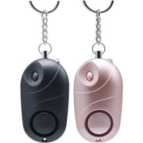 Alarmes de Poche, Alarme personnelle de sécurité d'urgence de 130 décibels avec lumières LED, avertisseur de prévention de la criminalité pour Les Enfants, Femmes et Personnes âgées (Rose + Noir) (1/4)