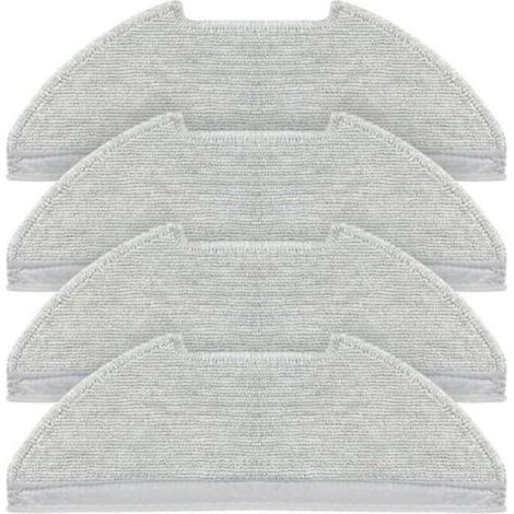 Lot de 4 Chiffons de Rechange pour Eureka E10s aspirateur Robot, lavables et réutilisables, Accessoires de Rechange (1/4)