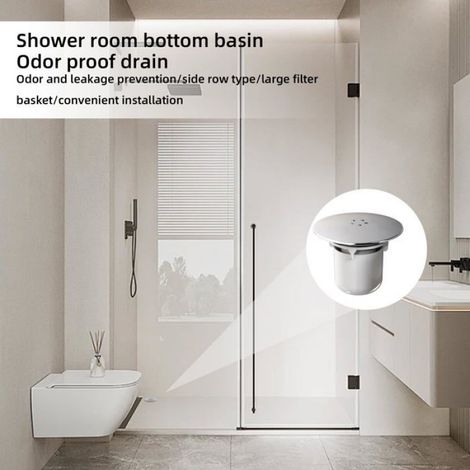 Bonde Douche 95mm 115mm Remplacement Polyvalent Drain Siphon Piège Cheveux Salle Bain Cuisine (1/5)