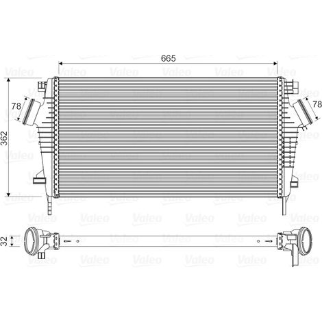 Intercooler, échangeur Valeo 818603 BUICK (SGM) 1302647 13241751