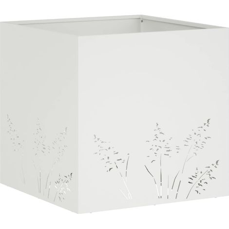 Macetero de Jardín Blanco 50 x 50 x 49 cm vidaXL (1/5)