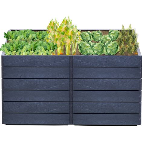 GARANTIA ERGO QUADRO 2 L 75 bancal elevado Stone, incl. sistema de ahorro de agua FLORA (1/5)
