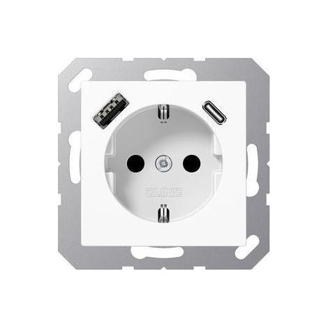 Jung SCHUKO Steckdose mit USB Typ AC A1520-15CAWW (1/5)