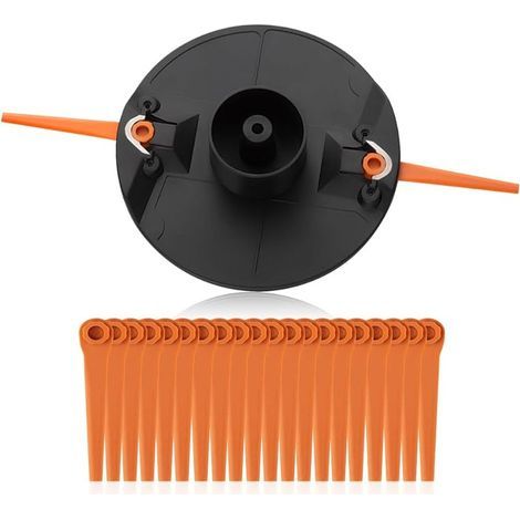 [Upgrade] Doppelklingenplatte kompatibel mit Gardena Artikeln 9822, 14702, Ersatzzubehör für Rasentrimmer, 20 Klingen (1/5)