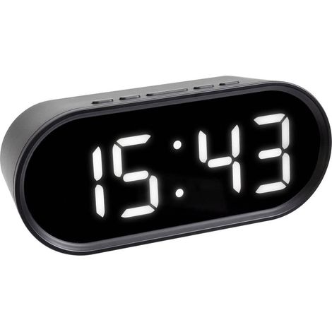 Réveil à quartz TFA Dostmann 60.2025.01 noir 1 pc(s) Q827532 (1/3)