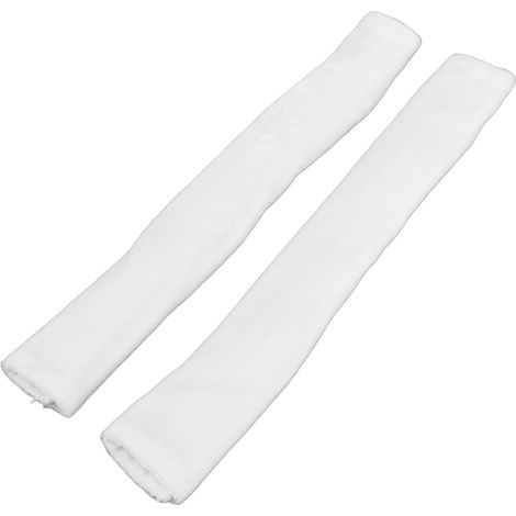Housse de poignée de porte de réfrigérateur avec velcro, housse décorative en tissu pour lave-vaisselle et micro-ondes, blanche. (1/5)