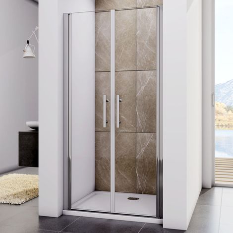 90x195cm Nischentür Pendeltür Duschtür Schwenktür Duschabtrennung Glas Dusche Duschkabine (1/5)