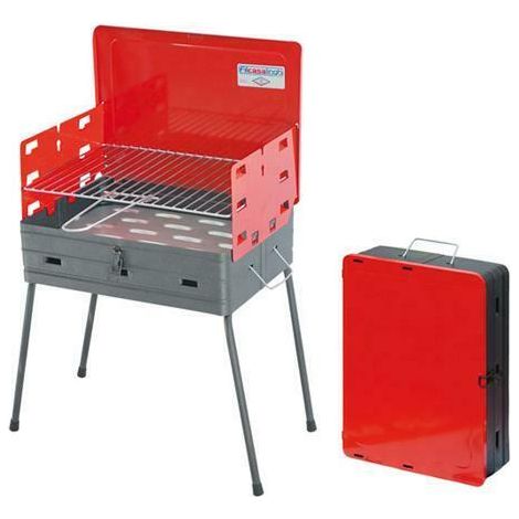Barbecue a CarboneRichiudibile in Valigetta Portatile Happy - 41x30xh48 cm (1/2)