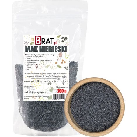Graines de pavot bleu 200 g (1/4)