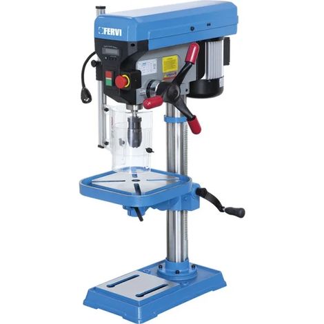 Fervi – Perceuse à colonne 750W vitesse variable – Moteur 230V 0,75 kW – Table inclinable ± 45° – Course de 85 mm – SKU 242 (1/5)