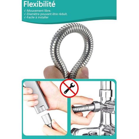 Flexible Douche - 150 cm - Raccord G1/2 Pouces - Usage Intérieur Et Extérieur (1/5)