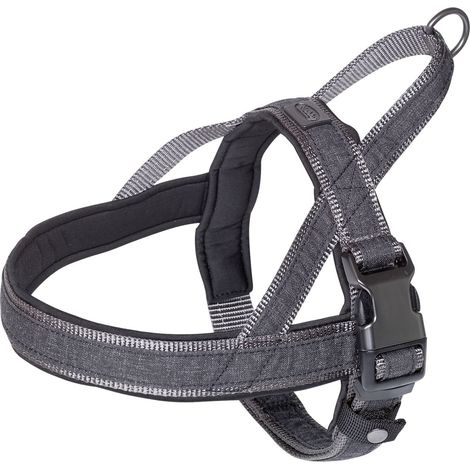 Nobby Norwegergeschirr Linen Deluxe schwarz grau Hundegeschirr & Maulkörbe