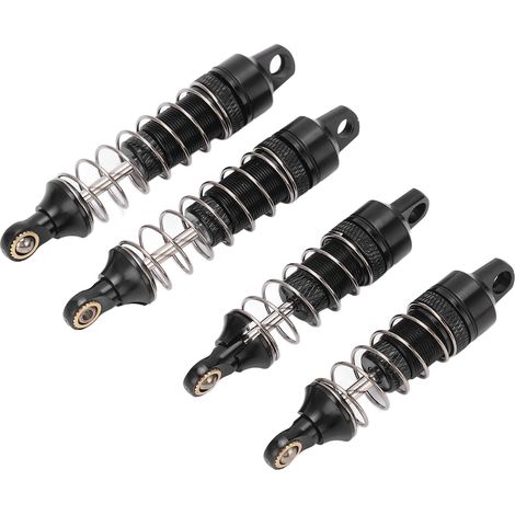 Amortisseurs en alliage d'aluminium 4 pièces pour Losi Mini T 2.0 2WD 1/18 - Ressorts RC - Camion noir (1/5)