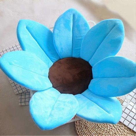 Coussin de bain pliable en forme de fleur pour bébé, en velours ultra-doux, tapis de baignoire pour nouveau-né (1/4)