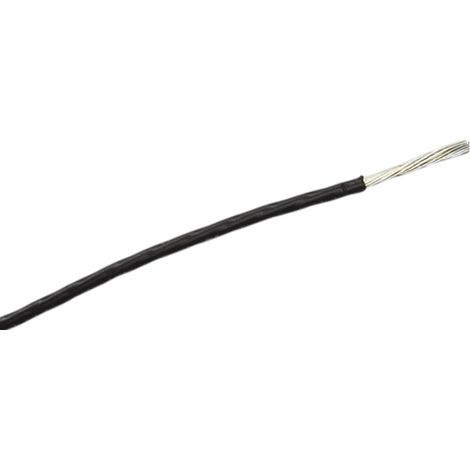 Fil électrique RS PRO 0,05 mm² 30 AWG, 300 V, ETFE Noir, 50m ( Prix pour Bobine de 50 Mètres )