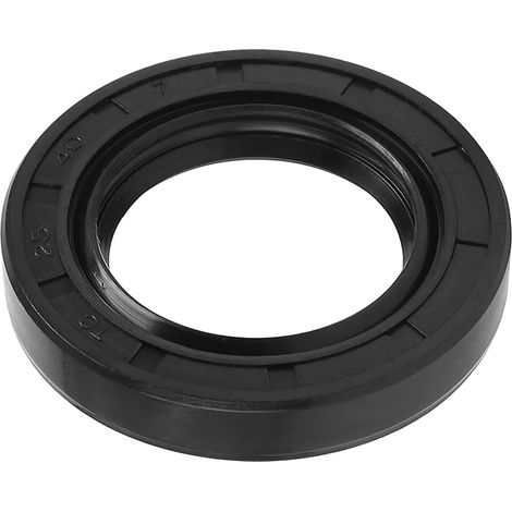 25 x 40 x 7 mm TC Oil Seal x 1 Piece Rubber Double Lip for Motorcycle Crankshafts and Hydraulic Pumps [Black] (1/5)