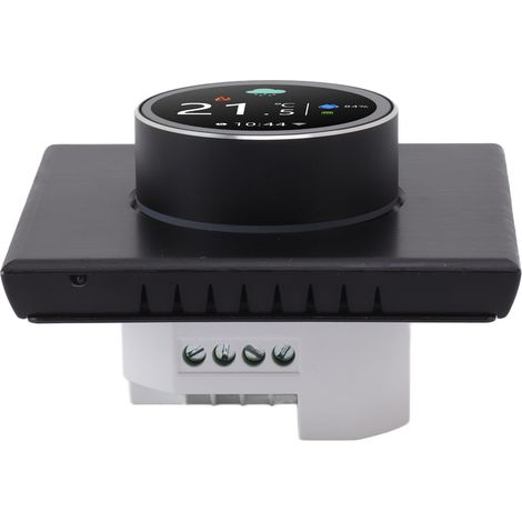 Thermostat intelligent PC ABS 95-240 V CA avec Wi-Fi, voyant multicolore variable et bouton rotatif pour cheminée murale (1/5)