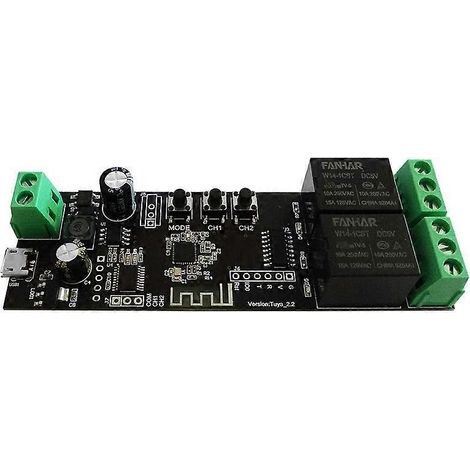 2 Channel WiFi Momentary Inching Relay Self-Locking Switch Module-- (1/5)