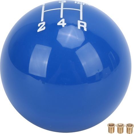 Pomello del cambio M12x1.25, 5 marce, resistente all'usura con 3 adattatori, pomello del cambio sferico, accessorio automobilistico universale (BLU). (1/5)