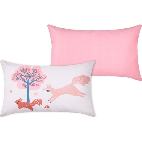 Coussin décoratif pour la chambre d'enfant CYRIELLE, rose, 30 x 50 cm (1/5)