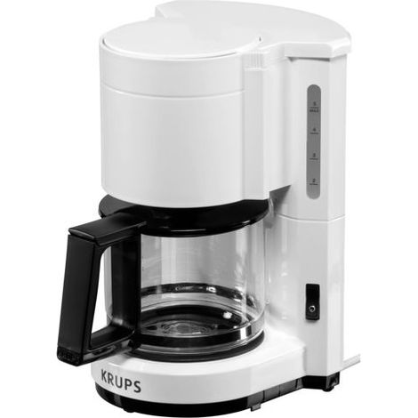 Krups AromaCafe F18301 Kaffeemaschine in Weiß und Schwarz für 5 bis 7 Tassen